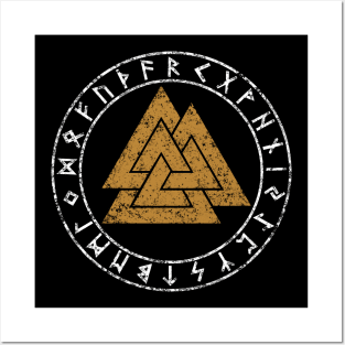 Valknut Shirt Odin's Knot Scandinavian Nordic Symbol Posters and Art